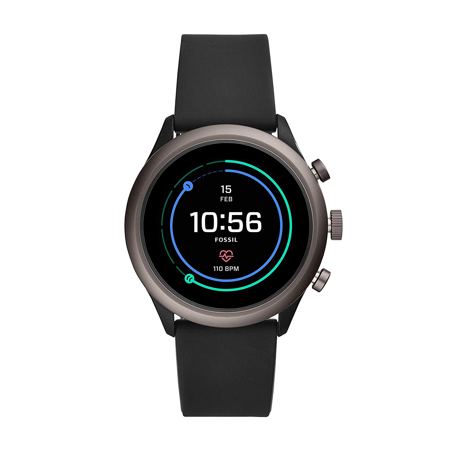 Fossil Men's Sport Metal and Silicone Touchscreen Smartwatch